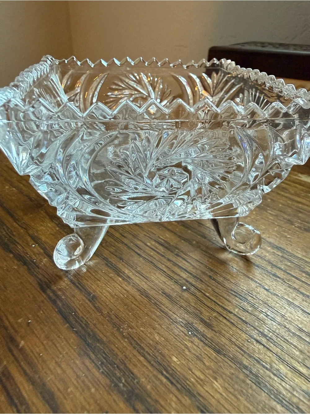 Glass Square Pedestal Dish